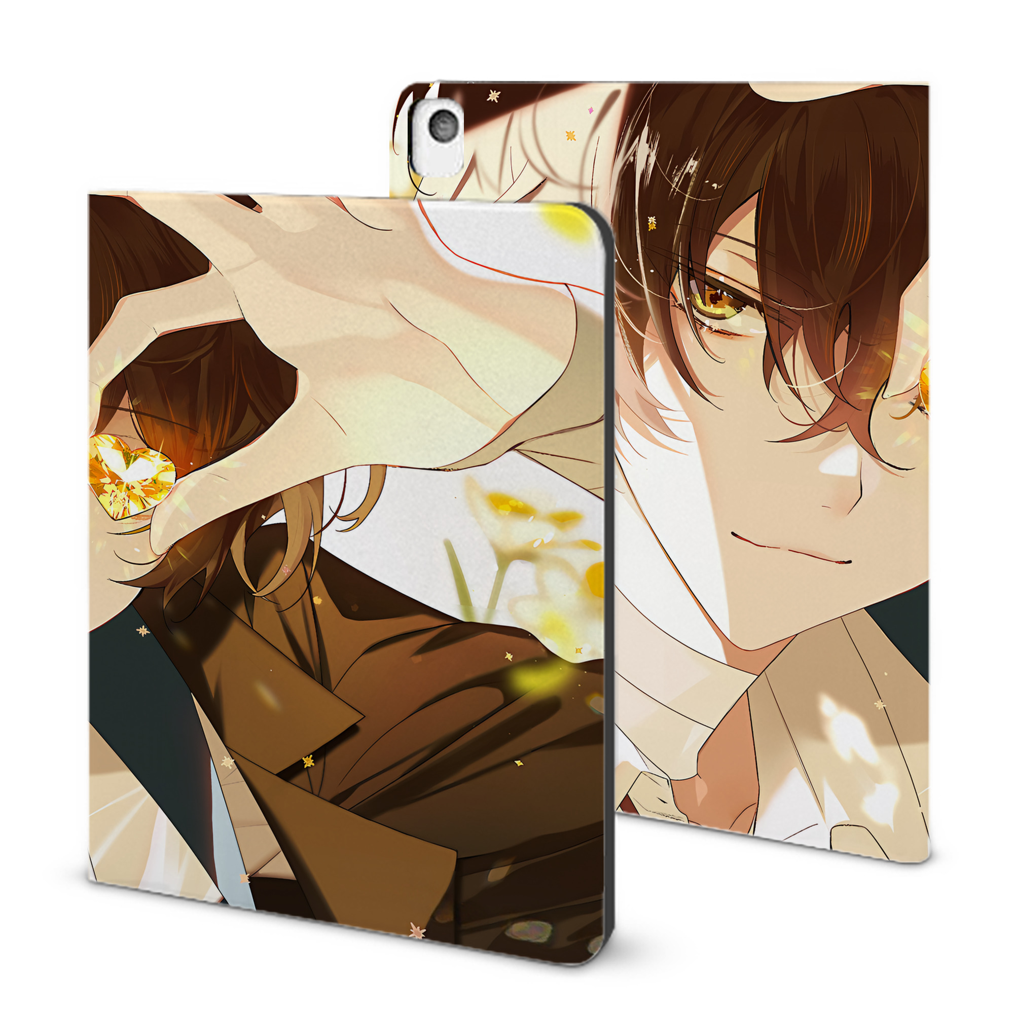 （画像用） 文豪ストレイドッグス Bungo Stray Dogs IPadケース ペンホルダー付き ブックスタイルデザイン